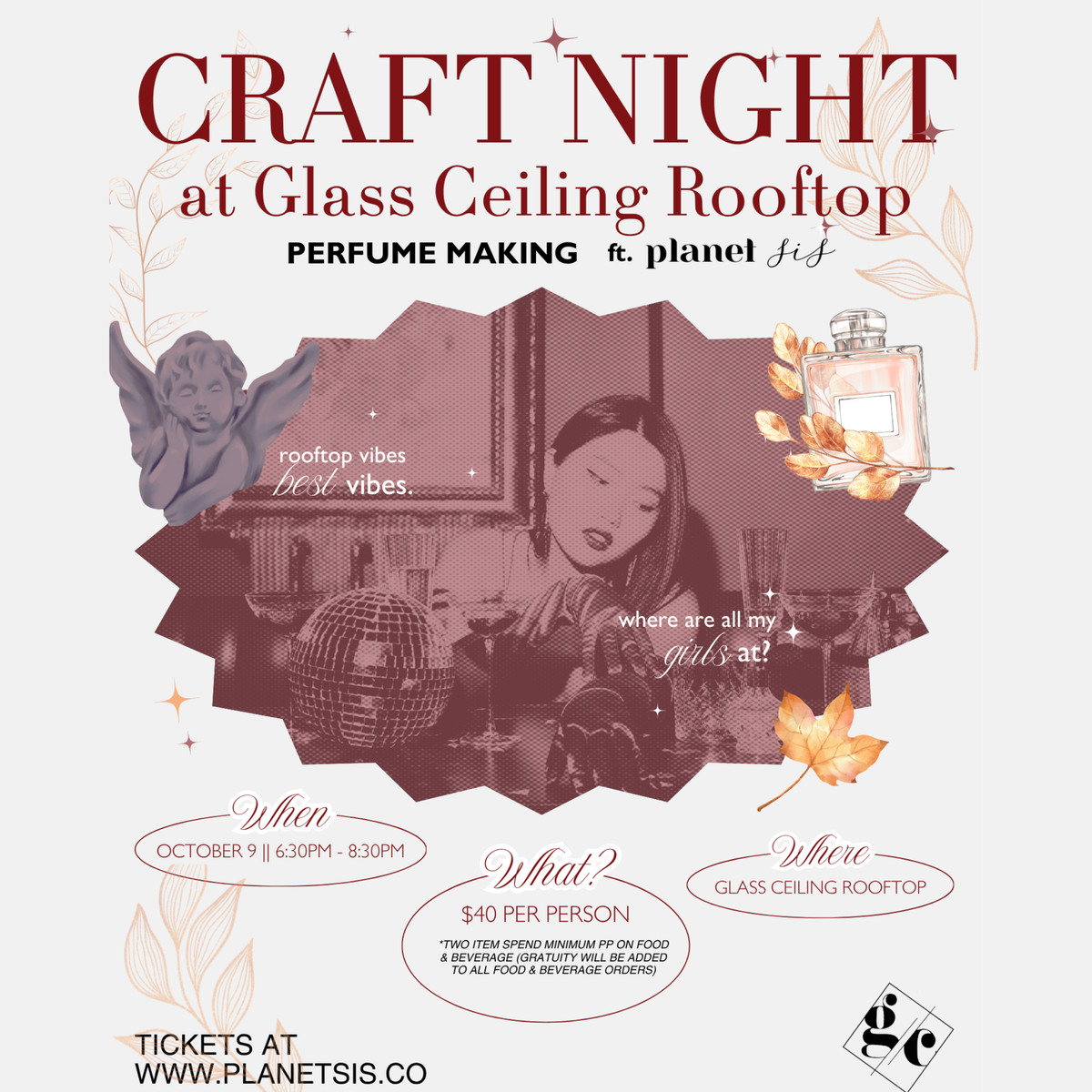 The Glass Ceiling X Planet Sis Evening of Perfume Making Planet Sis